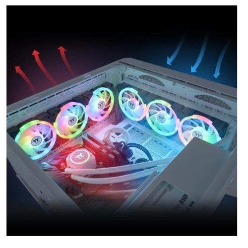 THERMALTAKE SWAFAN EX14 ARGB VENTOLA DI RAFFREDDAMENTO PER PC TT 140mm 3 FAN PACK PREMIUM EDITION NERO